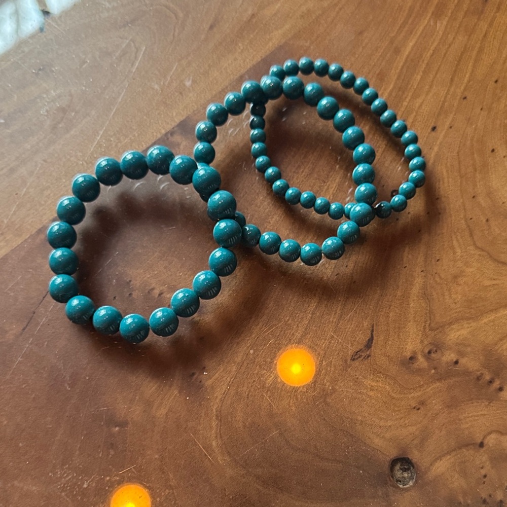 Teal Beaded Bracelets
